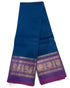 BLUE COLOR NARAYANPET PURE COTTON SAREE WITH RUNNING BLOUSE PIECE FOR WOMENS - pochampallysarees.com