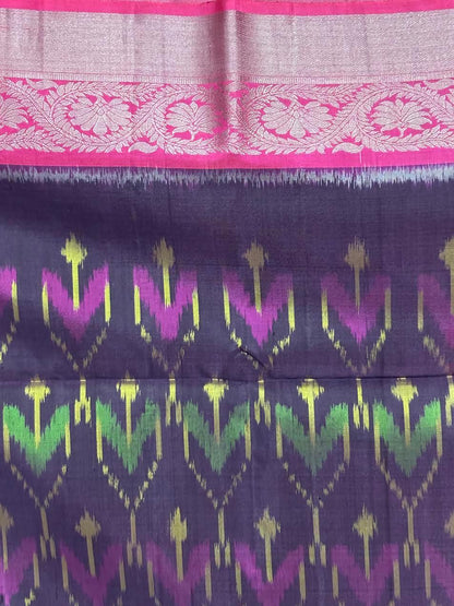 Brown Soft Silk Saree - pochampallysarees.com