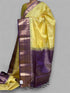 Cream Lavender Color Designer Kanchi Pure Soft Silk Saree - pochampallysarees.com