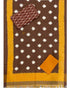 DOUBLE IKAT COTTON COFFE BROWN COLOR DRESS MATERIAL -C54 - pochampallysarees.com