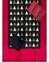 DOUBLE IKAT RED AND BLACK COLOR DRESS MATERIAL-B30 - pochampallysarees.com