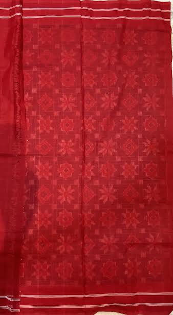 Authentic Handloom Telia Rumal Double Ikkat Cotton Saree