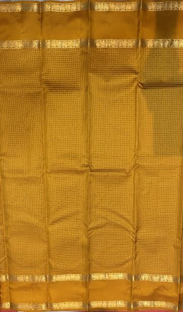 Handloom Kanchipuram Pure Silk Saree with Purple With Yellow