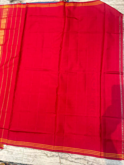 Authentic Red and Orange Ikkat Real Patola Silk Saree