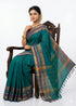 pure-narayanpet-cotton-butti-saree-teal-green - pochampallysarees.com