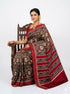 Pure Pochampally Double Patola Silk Saree - Black & Red - pochampallysarees.com
