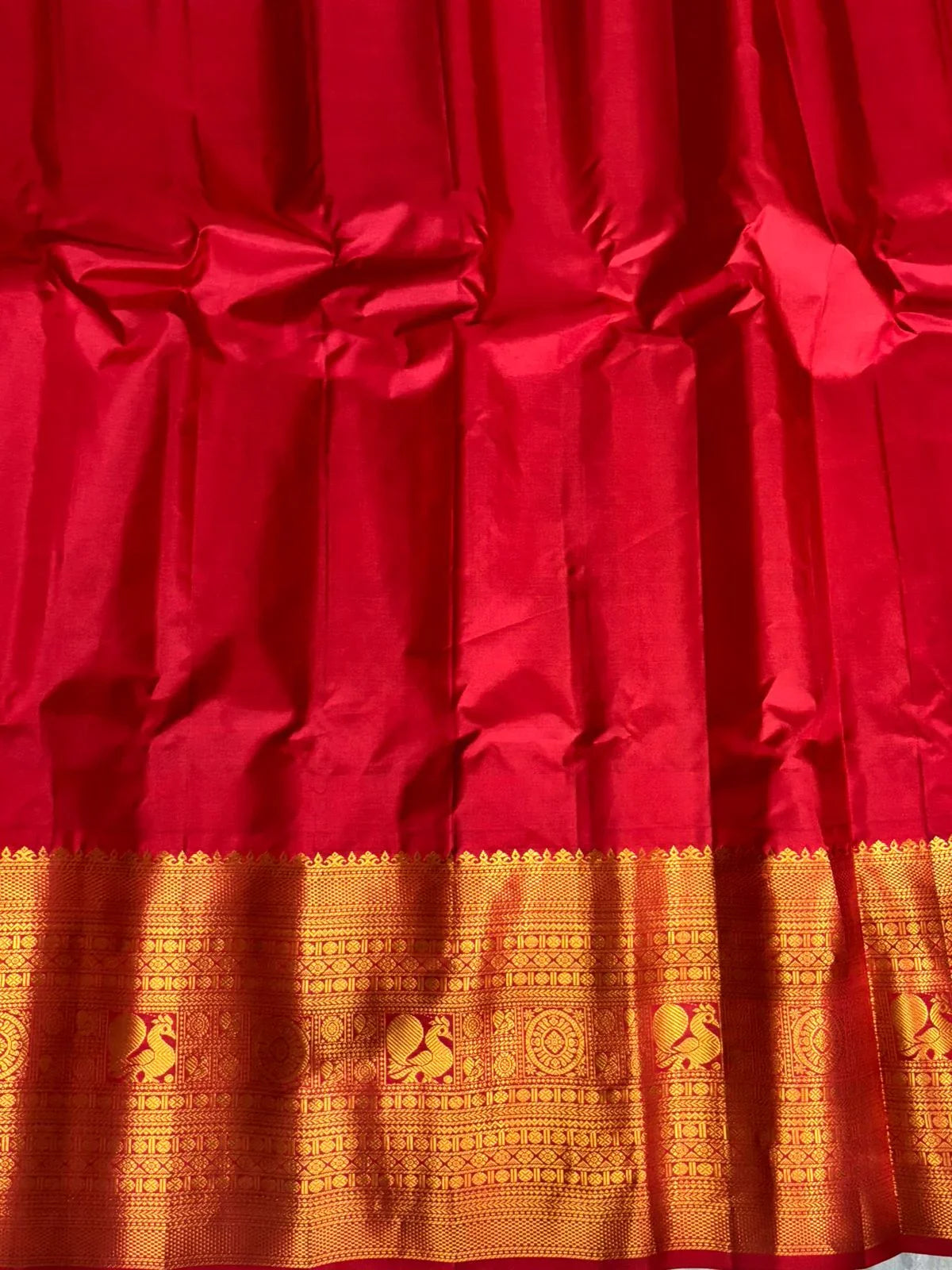 GADWAL PURE SILK HANDLOOM SAREE GREEN - pochampallysarees.com