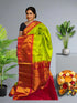 GADWAL PURE SILK HANDLOOM SAREE GREEN - pochampallysarees.com