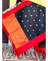 GADWAL SILK BLACK WITH RED BUTTI COLOR DUPATTA-GSD23 - pochampallysarees.com