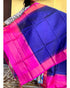GADWAL SILK BLUE WITH PINK COLOR DUPATTA ONLINE-GSD37 - pochampallysarees.com