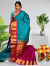 GADWAL SILK SARI Ananda Rama Green - pochampallysarees.com