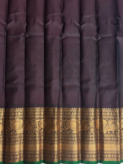 GADWAL SILK SARI ANANDABLUE - pochampallysarees.com