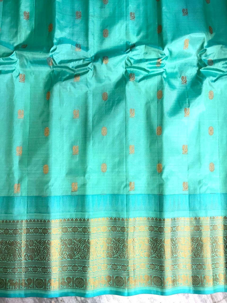 GADWAL SILK SARI BLACK - pochampallysarees.com