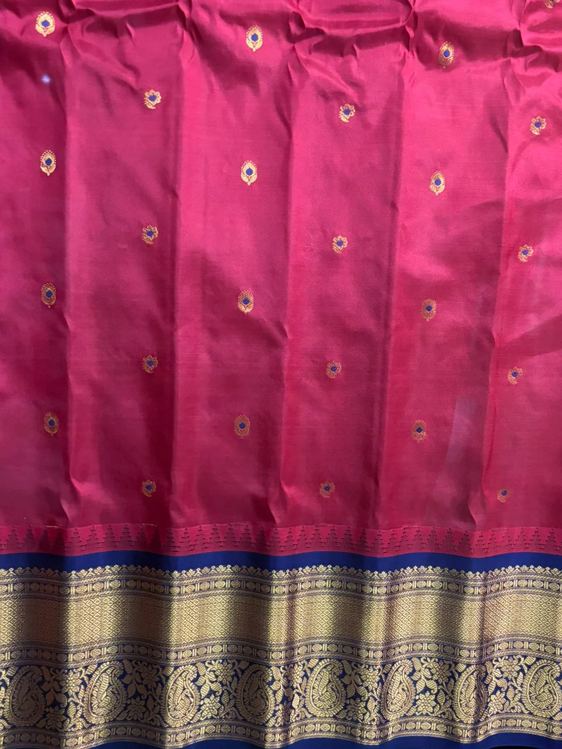 GADWAL SILK SARI RED - pochampallysarees.com
