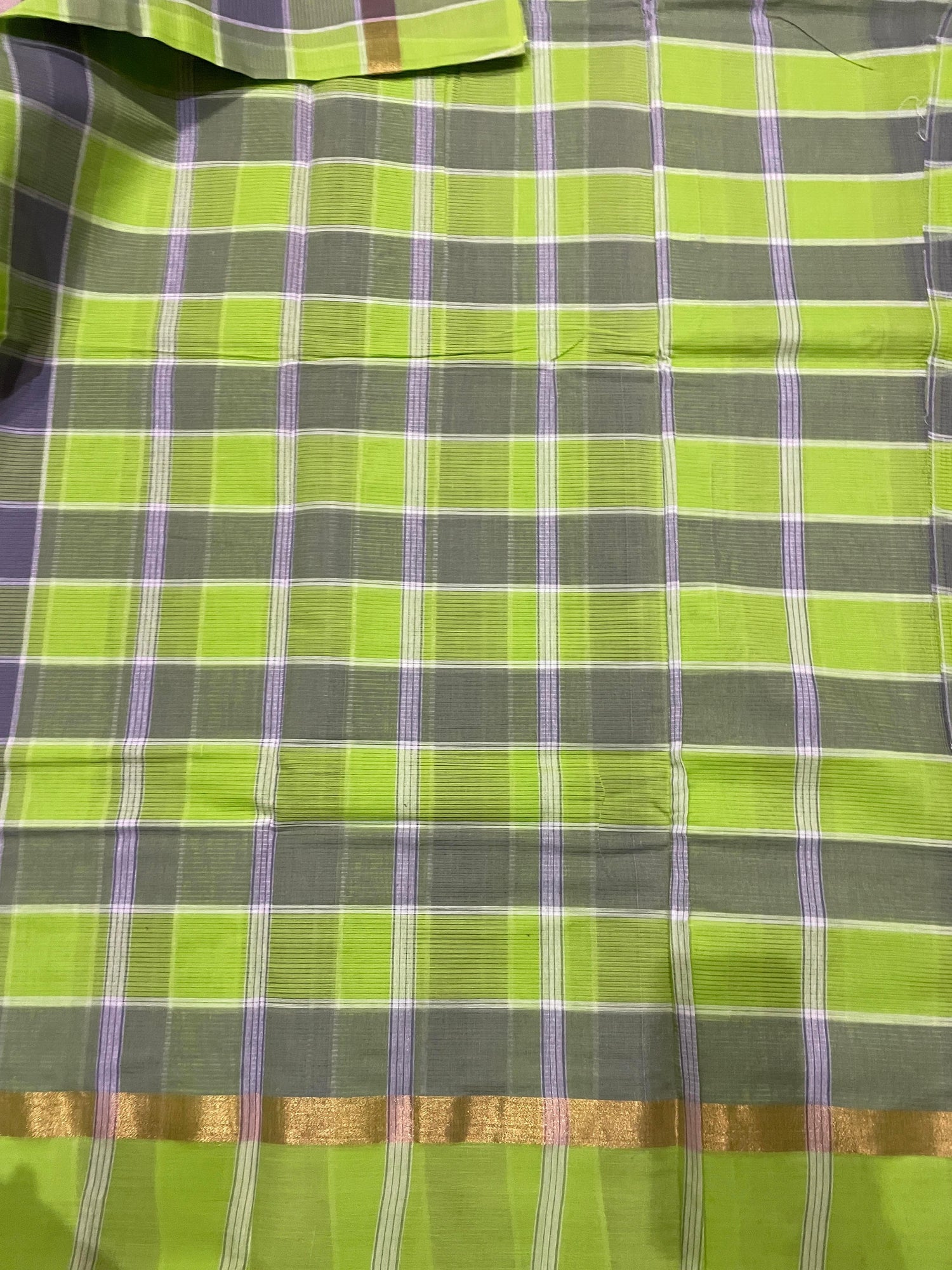 Green Mangalagiri Cotton Saree - pochampallysarees.com