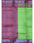 GREEN WITH RED COLOR KANCHI KUPPADAM SILK COTTON SAREE - pochampallysarees.com