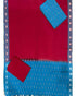 IKAT COTTON RED WITH BLUE COLOR DRESS MATERIAL-E26 - pochampallysarees.com
