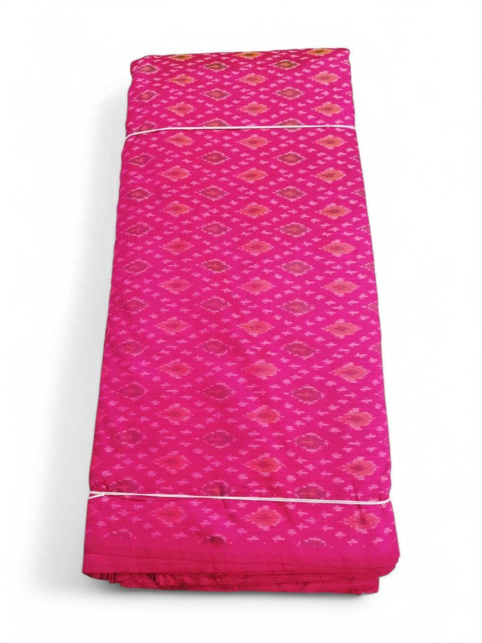 IKAT SILK FABRIC PINK FABRIC - pochampallysarees.com