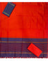 IKKAT COTTON RED COLOR DRESS MATERIAL - pochampallysarees.com