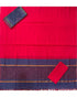 IKKAT COTTON RED COLOR DRESS MATERIAL - pochampallysarees.com