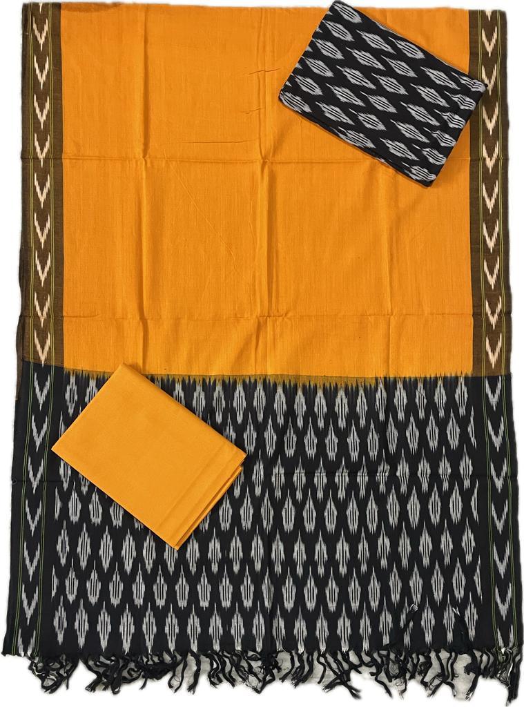 Ikkat Cotton Suite - pochampallysarees.com