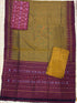 Ikkat Dress Material Yellow Maroon - pochampallysarees.com
