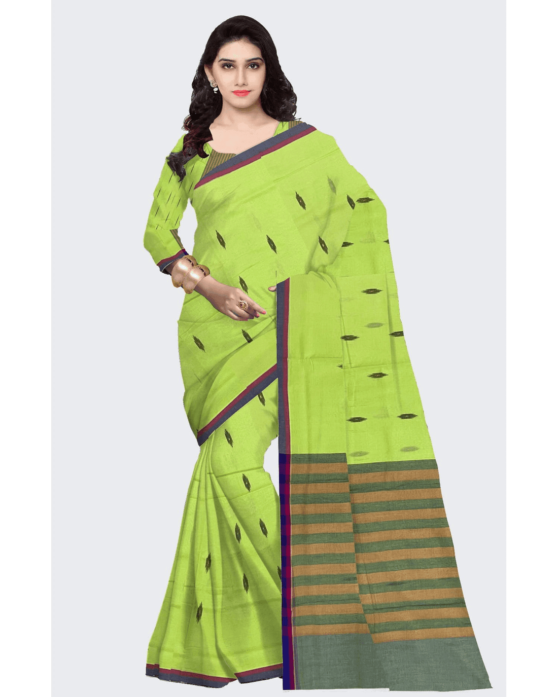 IKKAT POCHAMPALLI MULTI COLOR COTTON SAREE - pochampallysarees.com