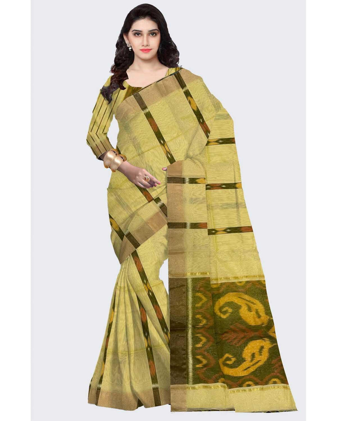 IKKAT POCHAMPALLI MULTI COLOR SAREE - pochampallysarees.com