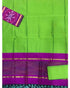 IKKAT POLY COTTON DRESS MATERIAL PARROT GREEN (2) - pochampallysarees.com
