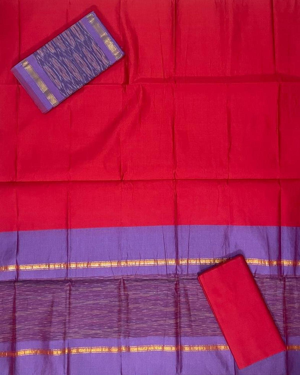 IKKAT POLY COTTON DRESS MATERIAL - pochampallysarees.com