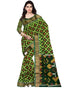 IKKAT SICO GREEN WITH BLACK COLOR SAREE - pochampallysarees.com