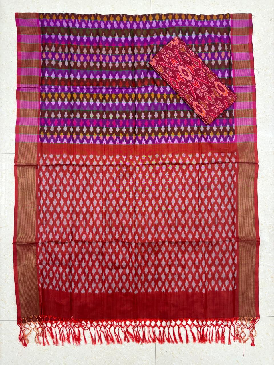 IKKAT SILK SUITE - pochampallysarees.com