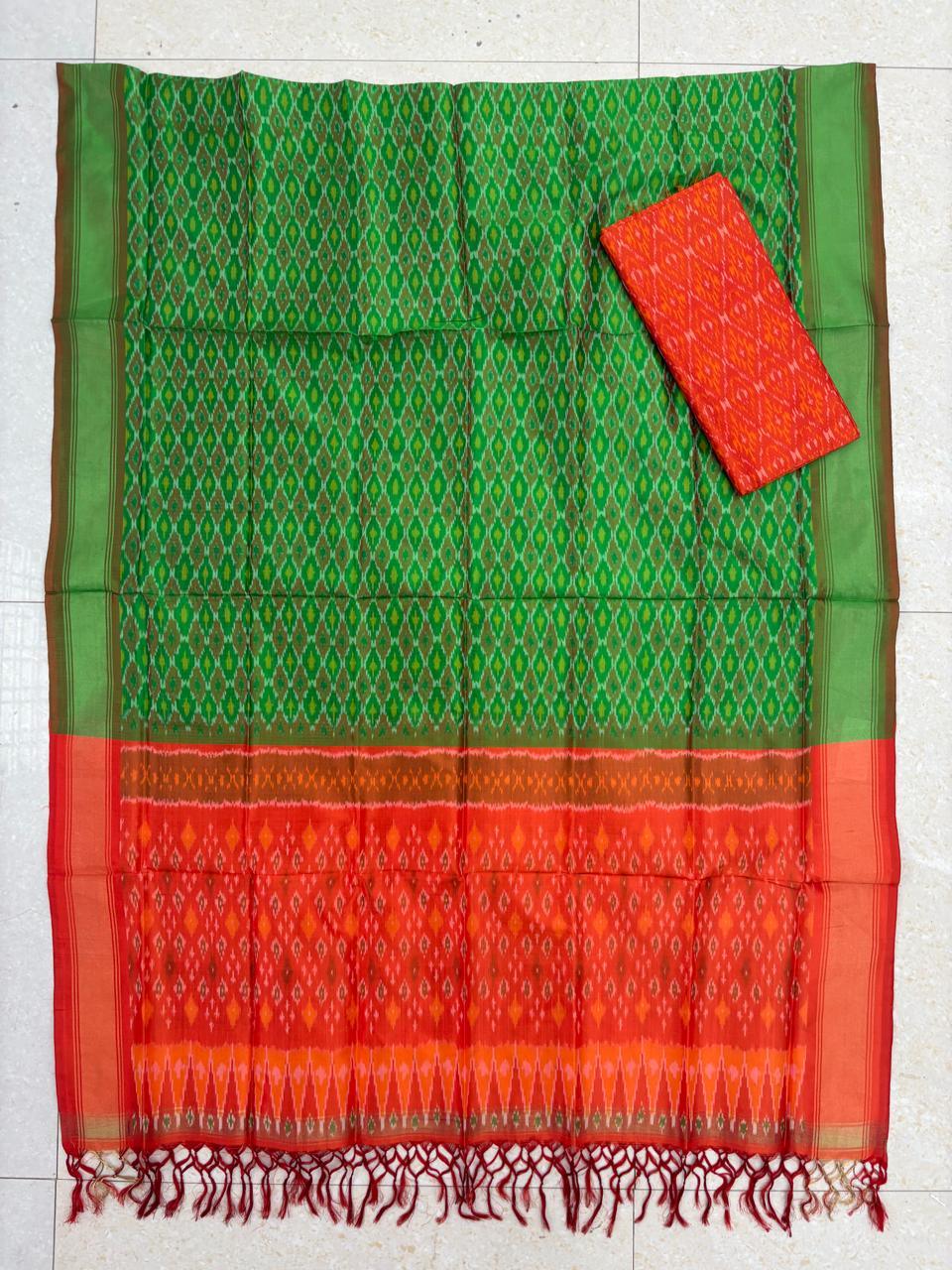 IKKAT SILK SUITE - pochampallysarees.com