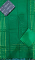 Ikkat Suite Parrot Green - pochampallysarees.com
