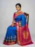 Pure Ikkat Silk Saree - Royal Blue & Magenta | Traditional Pochampally Handloom with Elephant & Bird Motifs | Festive Wedding Pattu Saree - pochampallysarees.com