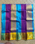 KANCHIPURAM PATTU MULTI COLOR PAVADAI FOR BABIE - pochampallysarees.com