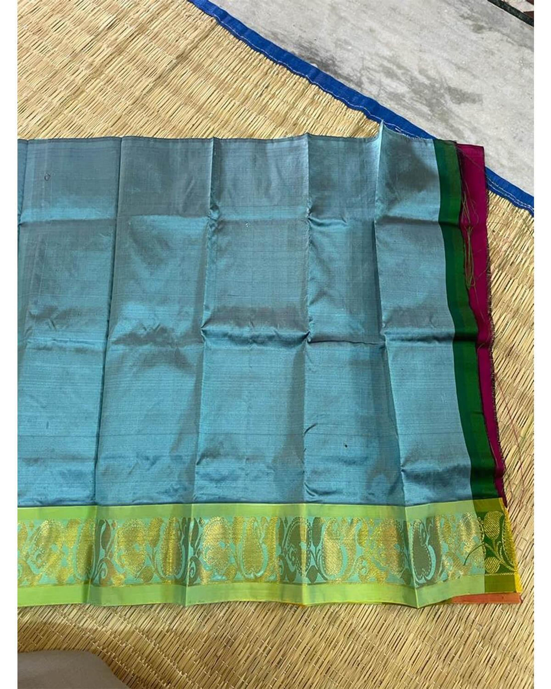 KANCHIPURAM PATTU MULTI COLOR PAVADAI FOR BABIES - pochampallysarees.com