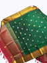kanjivaram dupatta Green Red - pochampallysarees.com