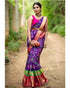 LATEST IKAT SILK LAVENDER WITH PINK COLOR SAREE - pochampallysarees.com