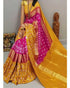 LATEST IKKAT PINK COLOUR SAREE - pochampallysarees.com