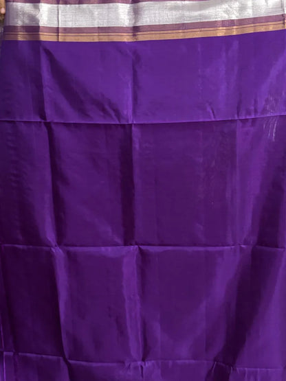 Lavender Color Designer Kanchi Pure Soft Silk Saree - pochampallysarees.com