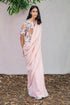 Light Pink Linen Cotton Saree - pochampallysarees.com