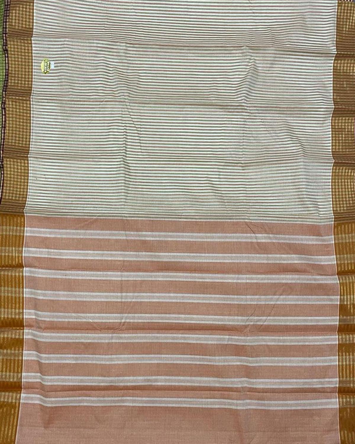 MANGALAGIRI COTTON CHECKS SAREE - pochampallysarees.com