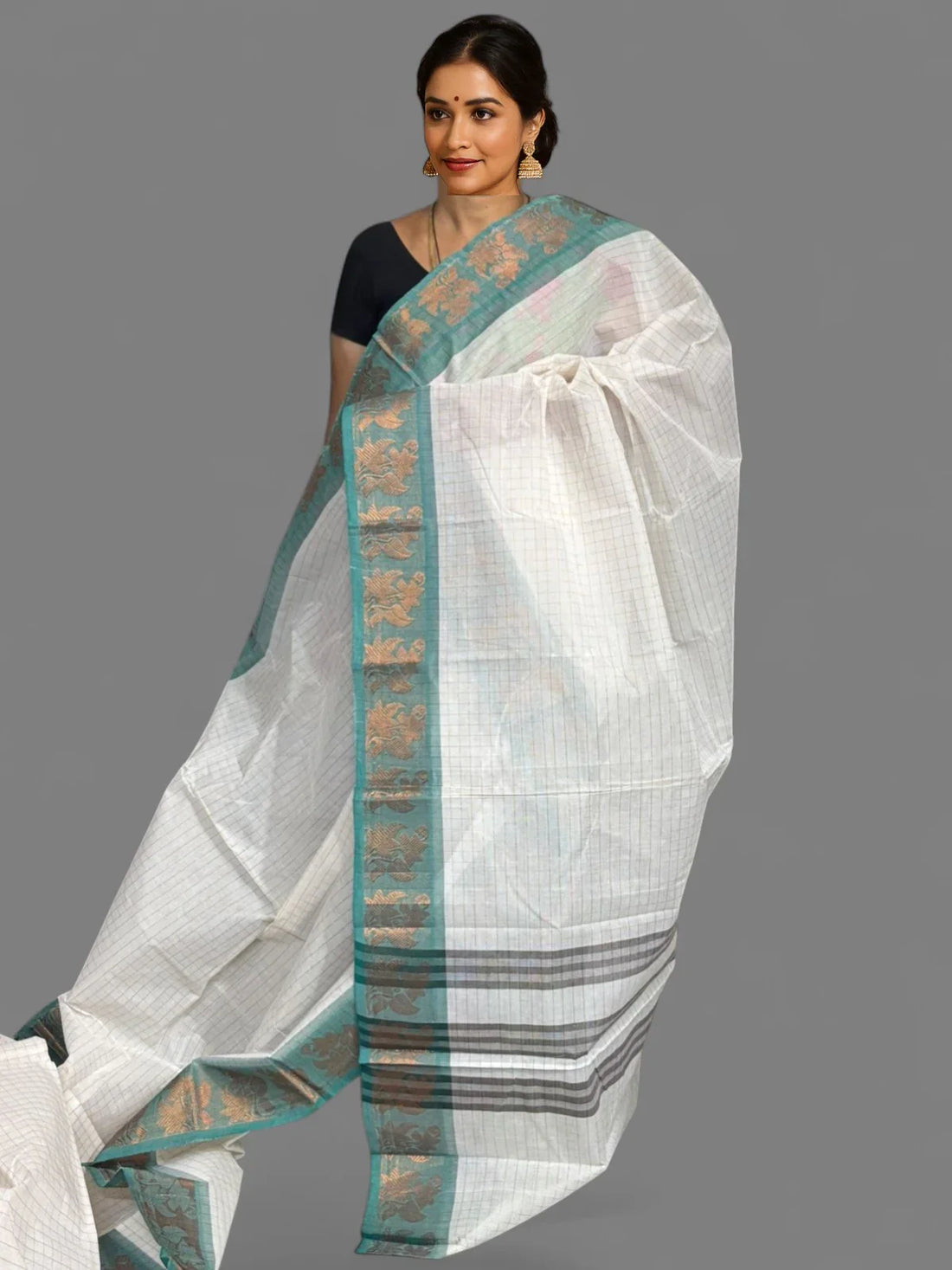 NARAYANPET COTTON SAREE Cream - pochampallysarees.com