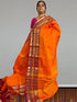 NARAYANPET COTTON SAREE YELLOW COLOR BUTTI BODY BUTTA GANGA JAMUNA BORDER - pochampallysarees.com
