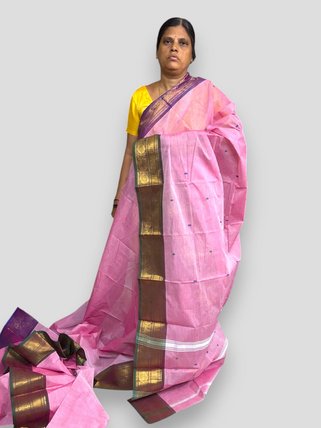 NARAYANPET COTTON Pink Sari
