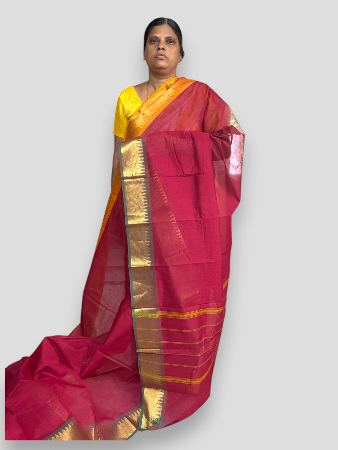 NARAYANPET COTTON Red Sari