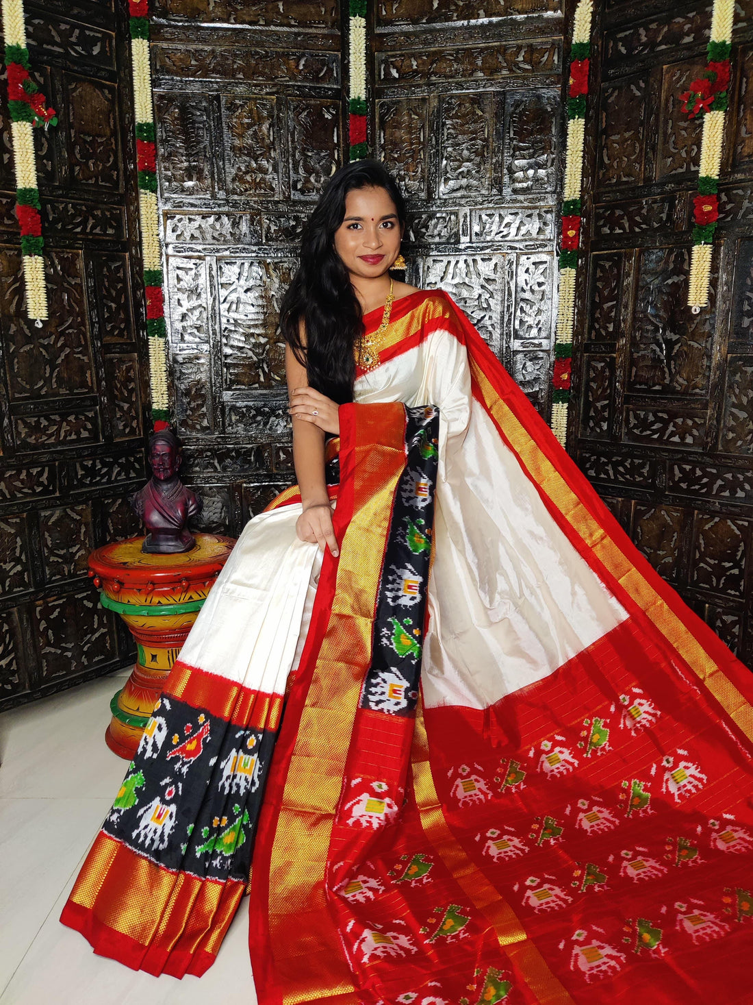 Pure Ikat Silk Saree, Pochampally Ikat