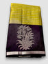 Olive Green Black Designer Kanchi Pure Soft Silk Saree - pochampallysarees.com