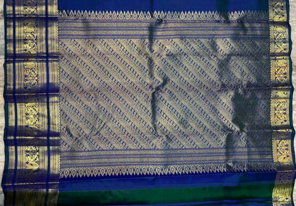 Buy Pure Kanchipuram Pattu Sarees Online | Royal Blue Kanchi Pattu Price - pochampallysarees.com